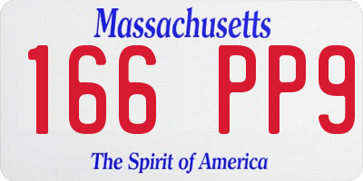 MA license plate 166PP9