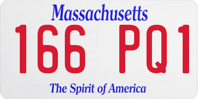MA license plate 166PQ1