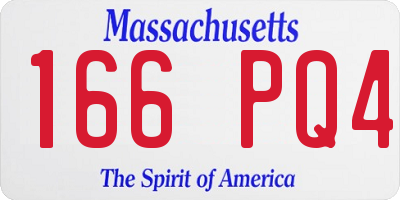 MA license plate 166PQ4