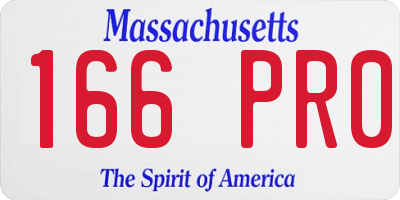MA license plate 166PR0