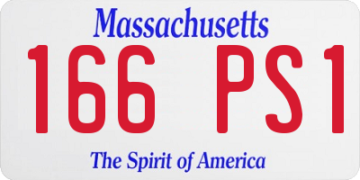 MA license plate 166PS1