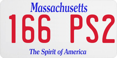 MA license plate 166PS2