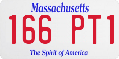 MA license plate 166PT1