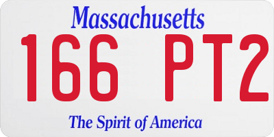 MA license plate 166PT2