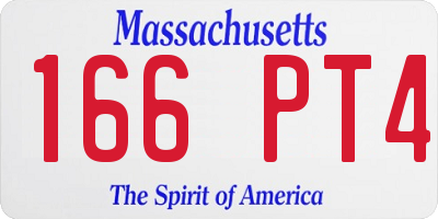 MA license plate 166PT4