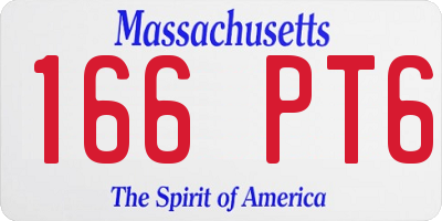MA license plate 166PT6