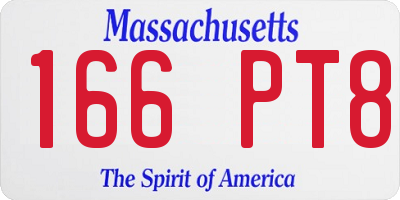 MA license plate 166PT8