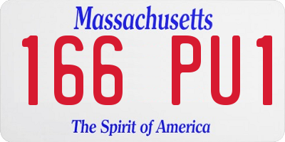 MA license plate 166PU1