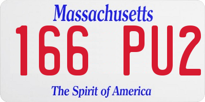 MA license plate 166PU2