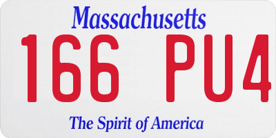 MA license plate 166PU4