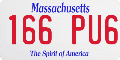 MA license plate 166PU6