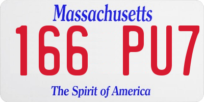MA license plate 166PU7