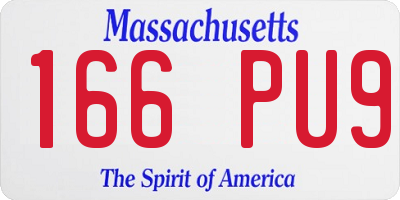 MA license plate 166PU9