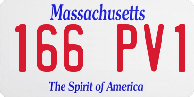 MA license plate 166PV1
