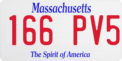 MA license plate 166PV5