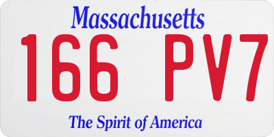 MA license plate 166PV7