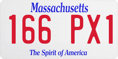 MA license plate 166PX1