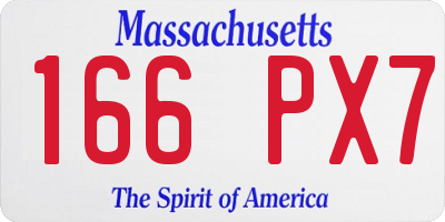 MA license plate 166PX7