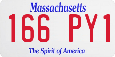 MA license plate 166PY1