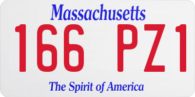 MA license plate 166PZ1