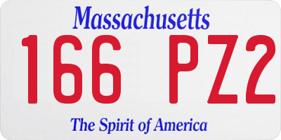 MA license plate 166PZ2