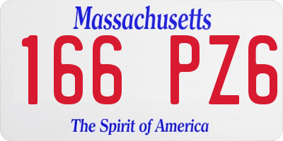 MA license plate 166PZ6