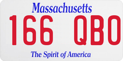 MA license plate 166QB0