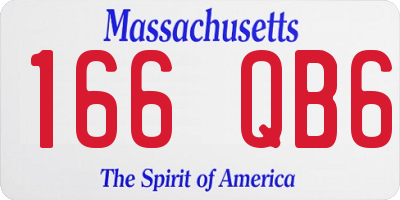 MA license plate 166QB6