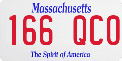 MA license plate 166QC0