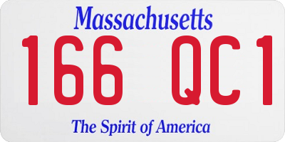 MA license plate 166QC1