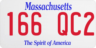MA license plate 166QC2