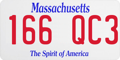 MA license plate 166QC3