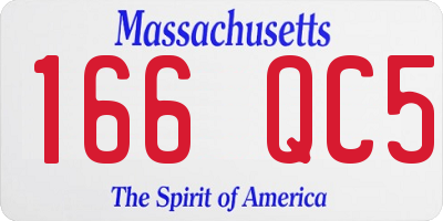 MA license plate 166QC5