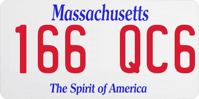 MA license plate 166QC6