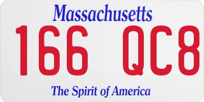 MA license plate 166QC8