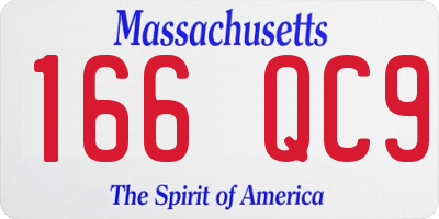 MA license plate 166QC9