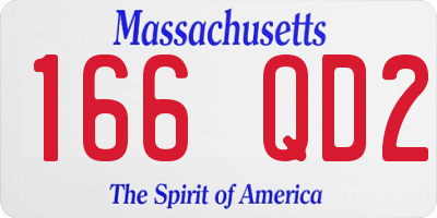 MA license plate 166QD2