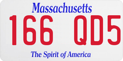 MA license plate 166QD5