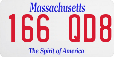 MA license plate 166QD8