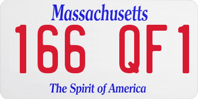 MA license plate 166QF1