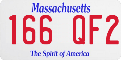 MA license plate 166QF2