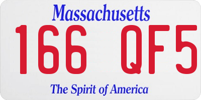 MA license plate 166QF5