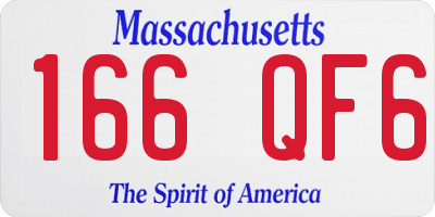 MA license plate 166QF6