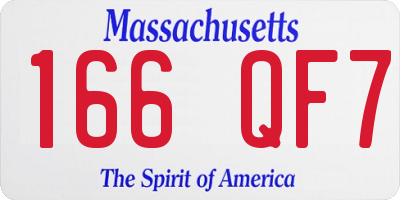 MA license plate 166QF7