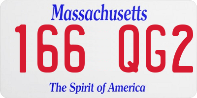 MA license plate 166QG2