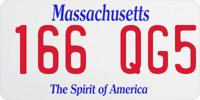 MA license plate 166QG5