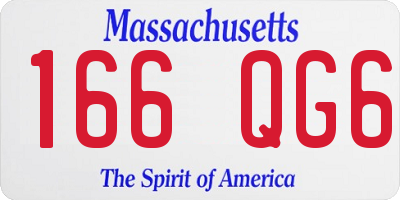 MA license plate 166QG6