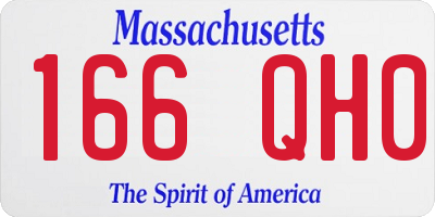 MA license plate 166QH0