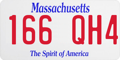 MA license plate 166QH4