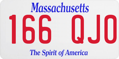 MA license plate 166QJ0